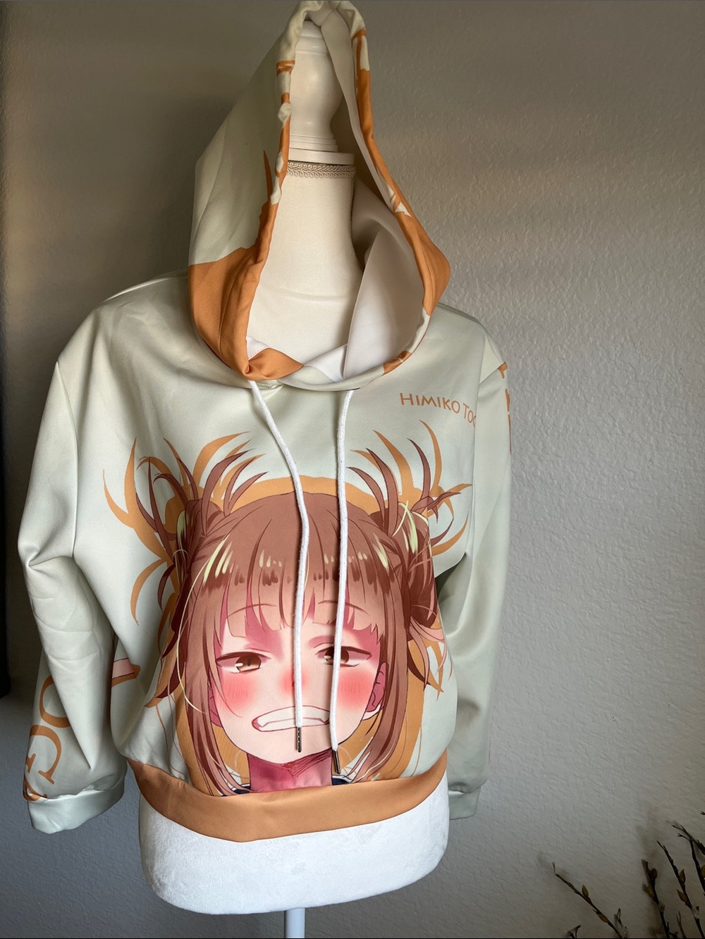 Himiko Toga Cream and Tan Anime Graphic Hoodie - HIMIKOTO?